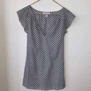 Maternity Top Motherhood Size Medium / Gray With Black Polka Dot